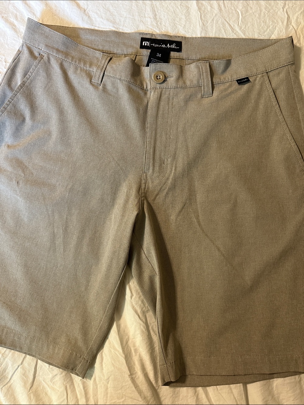 Travis Mathew Men's Light Khaki Casual Shorts